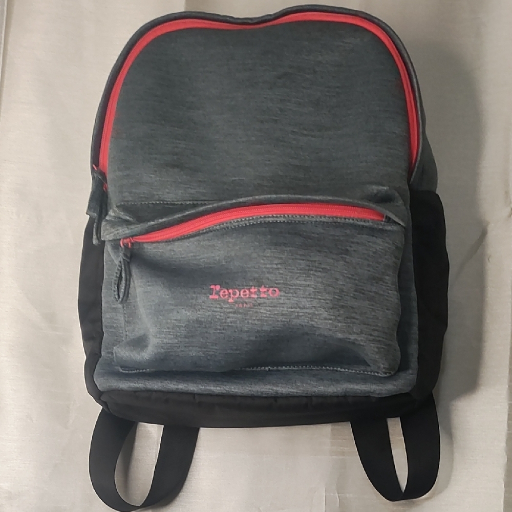 Repetto‎ Gray and Black Backpack with Padded Straps